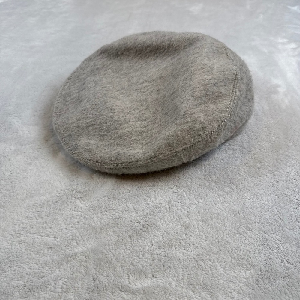 Vintage Penney's Wool Cashmere Blend Flat Cap Grey Ivy Hat Size 7 WPL 8243
